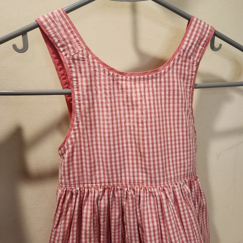 Gap baby girls gingham pink and white dress size 12-18 Months